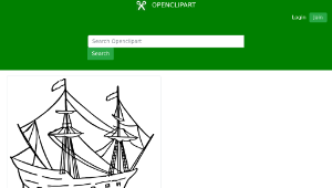 openclipart圖庫：Simple caravel縮圖
