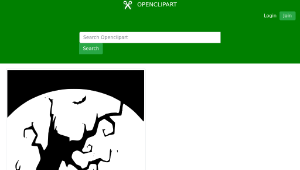 openclipart圖庫：Halloween Tree縮圖