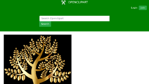 openclipart圖庫：Simple Gold Tree
