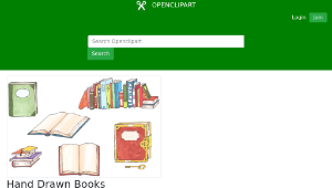 openclipart圖庫：Hand Drawn Books Illustration縮圖