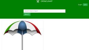 openclipart圖庫：Beach Umbrella Remix-資源代表圖