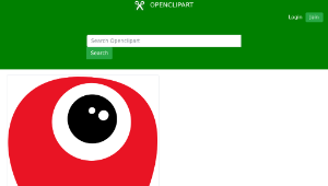 openclipart圖庫：Alien, red, one eye, no tentacles-資源代表圖