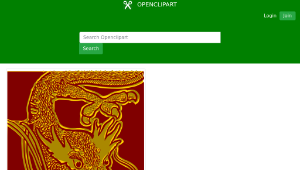 openclipart圖庫：Chinese Dragon Head - red & yellow-資源代表圖