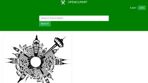 openclipart圖庫：Cityscape Silhouette Distortion-資源代表圖
