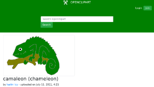 openclipart圖庫：camaleon (chameleon)-資源代表圖