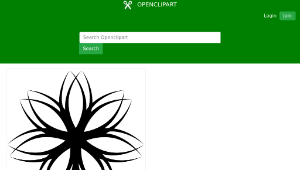 openclipart圖庫：Flower Line Art 4縮圖
