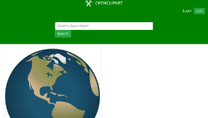 openclipart圖庫：Simple Globe facing America-資源代表圖