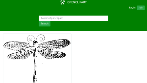 openclipart圖庫：Dragonfly outline縮圖