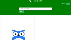 openclipart圖庫：Blue & White Owl-資源代表圖
