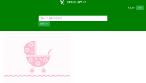 openclipart圖庫：Pink Baby Stroller-資源代表圖