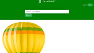 openclipart圖庫：Hot Air Balloon-資源代表圖