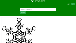 openclipart圖庫：Tribal Heart Snowflake-資源代表圖