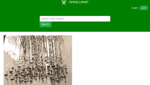 openclipart圖庫：Chinese ink painting tree 縮圖