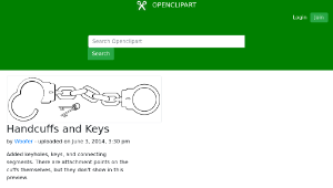 openclipart圖庫：Handcuffs and Keys縮圖
