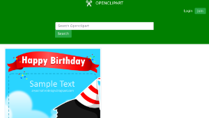 openclipart圖庫：Card birthday template縮圖