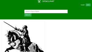 openclipart圖庫：Knight on horseback 4縮圖