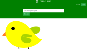 openclipart圖庫：yellow chicken縮圖