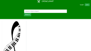openclipart圖庫：Clef Keyboard Recreation With Stroke