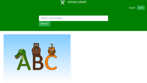 openclipart圖庫：Animal Alphabet Typography縮圖