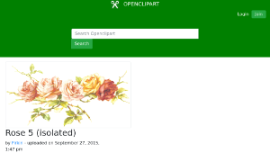 openclipart圖庫：Rose 5 (isolated)縮圖
