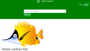 openclipart圖庫：Yellow cartoon fish-資源代表圖