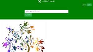 openclipart圖庫：Colorful Floral Tree-資源代表圖