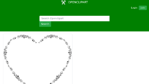 openclipart圖庫：Decorative Flourish Heart 2-資源代表圖
