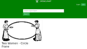 openclipart圖庫：Two Women - Circle Frane-資源代表圖
