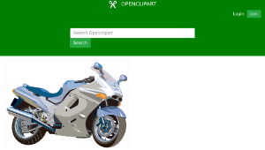 openclipart圖庫：Detailed Motorcycle縮圖