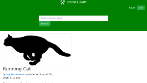 openclipart圖庫：Running Cat