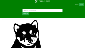 openclipart圖庫：Shiba Inu Dog Silhouette縮圖