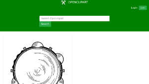 openclipart圖庫：Pandeiro