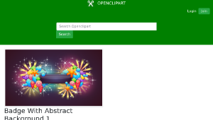 openclipart圖庫：Badge With Abstract Background 1