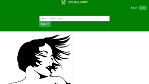 openclipart圖庫：Classic Female Silhouette-資源代表圖