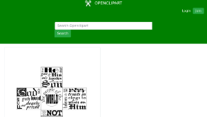 openclipart圖庫：John 3:16 typography in cross
