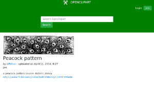 openclipart圖庫：Peacock pattern
