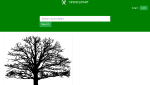 openclipart圖庫：Leafless Tree Silhouette