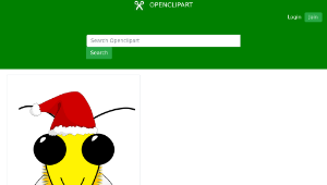 openclipart圖庫：Santa Honey Bee縮圖