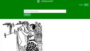 openclipart圖庫：Doing the Laundry-資源代表圖