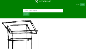openclipart圖庫：Lecturer Podium-資源代表圖