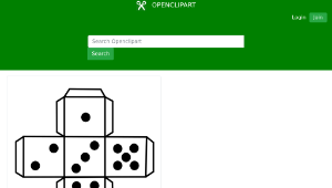 openclipart圖庫：Dice Template-資源代表圖