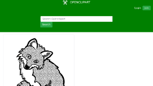 openclipart圖庫：fox - lineart-資源代表圖