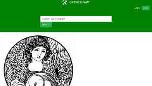 openclipart圖庫：Angel in a Circle