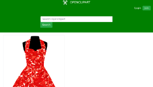 openclipart圖庫：Ruby 1950s Vintage Dress