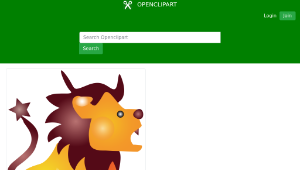 openclipart圖庫：Lion Cartoon縮圖