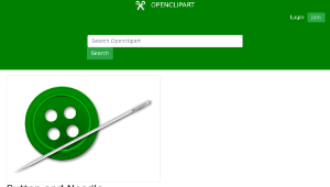 openclipart圖庫：Button and Needle縮圖
