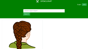 openclipart圖庫：french braid - coloured-資源代表圖