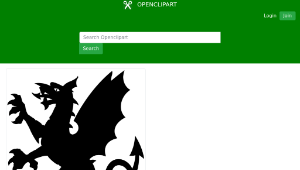 openclipart圖庫：Somerset dragon silhouette-資源代表圖