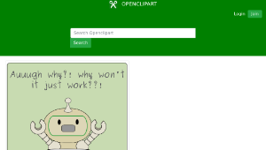 openclipart圖庫：Upset robot縮圖