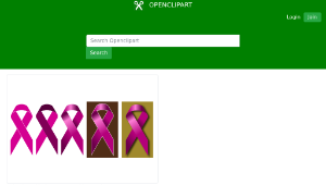 openclipart圖庫：Pink ribbon collection縮圖